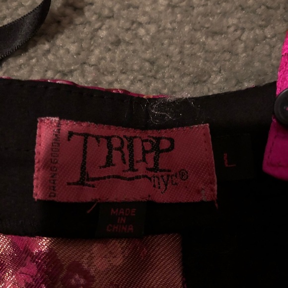 TRIPP NYC Black and Pink Floral Corset Top in size Large - Picture 6 of 10